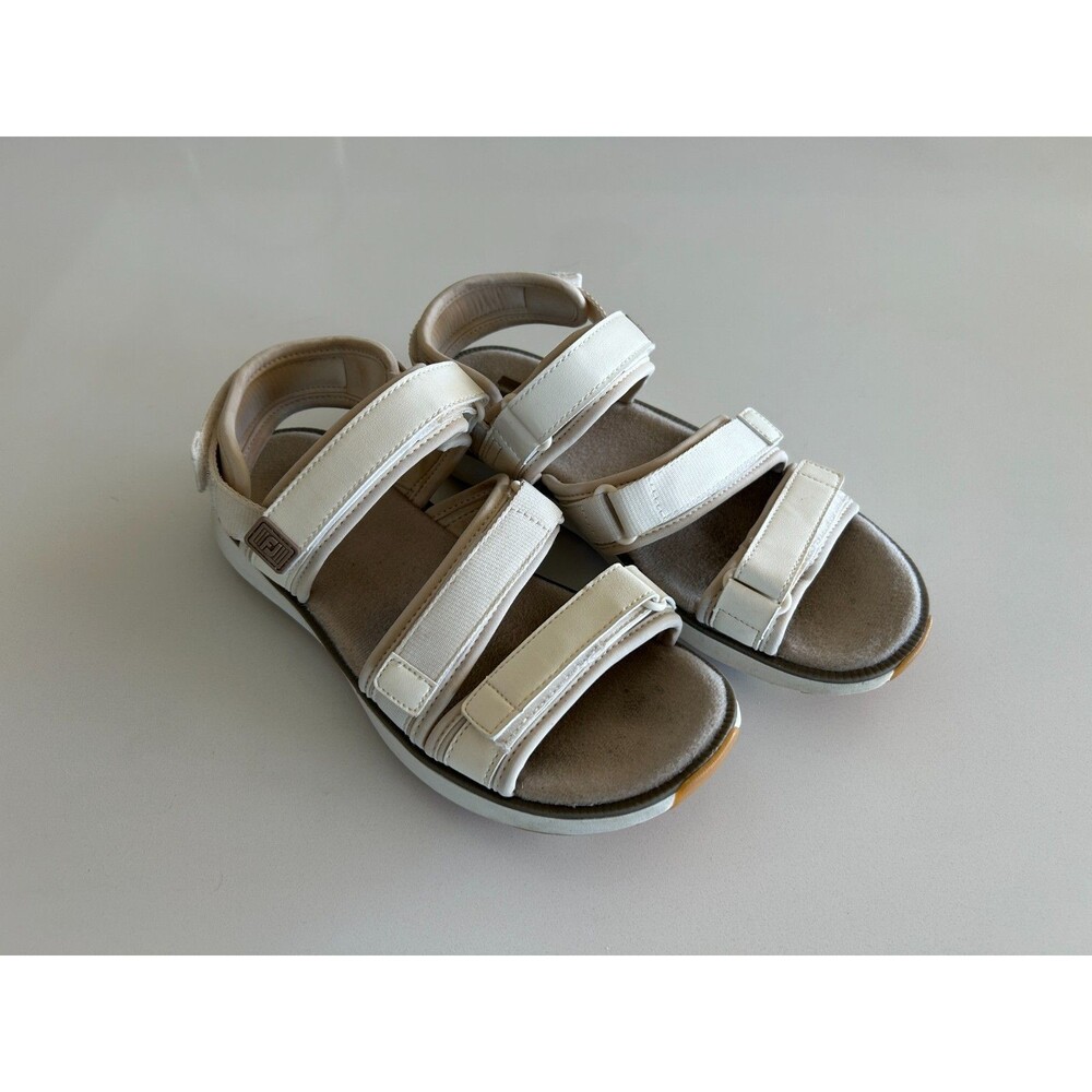 FootJoy Women's Cream Golf Sandals Soft Spike Cleats Adjustable Strap Size 9